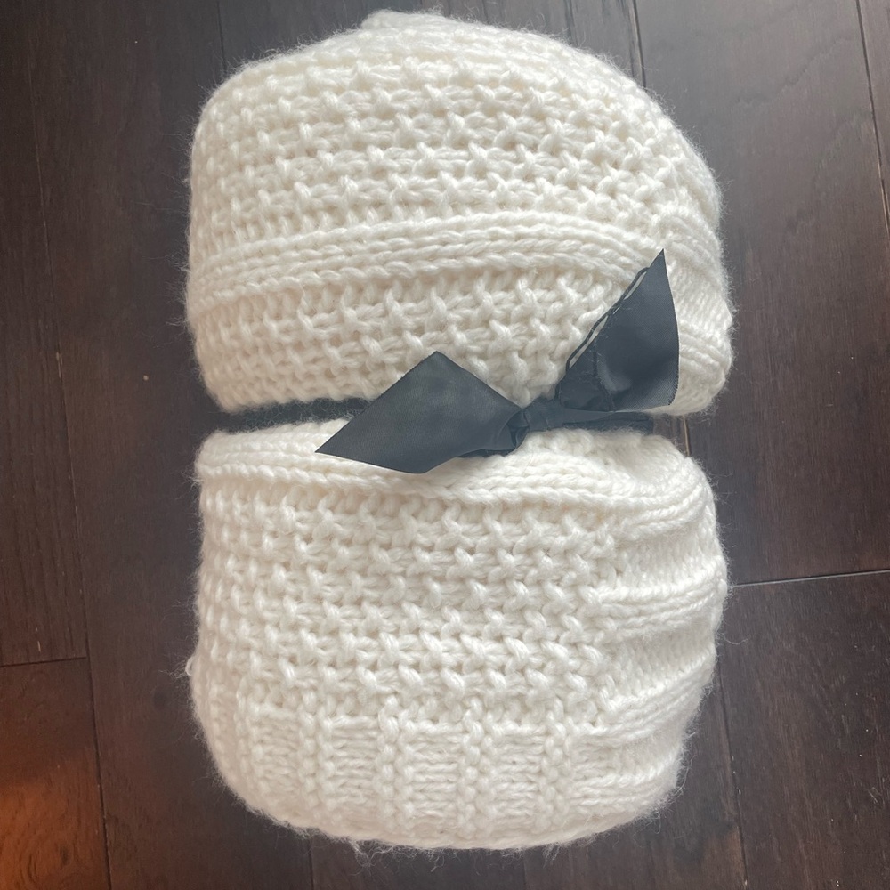 Cozy White Knit Blanket Anthropologie